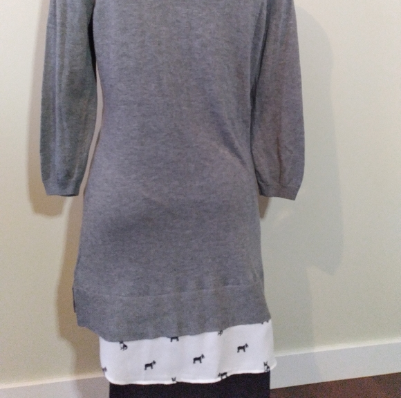 Cute Knit Dress/Tunic, Soft Knit with French Bulldog print at Bottom - Picture 10 of 10